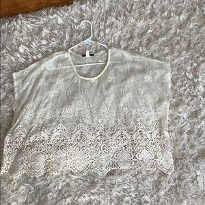 Lace sheer top